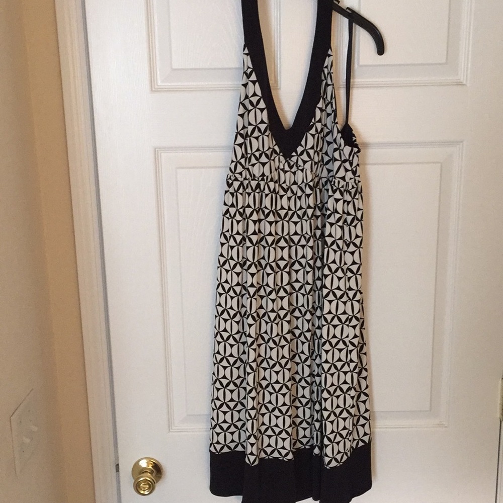 Sleeveless Black&White Dress by London Style Sz 14